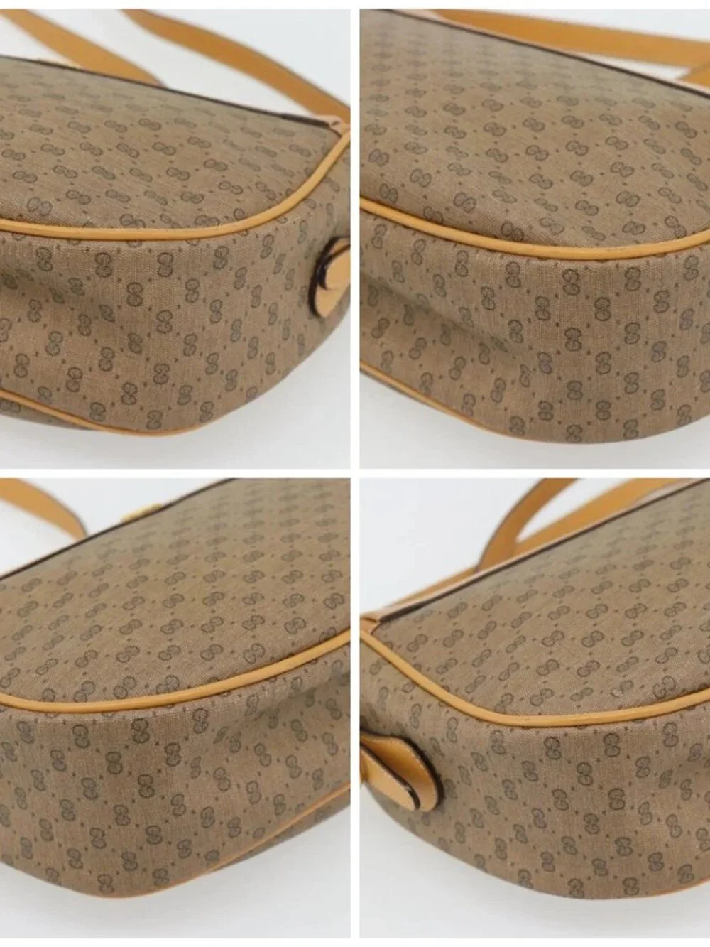 GUCCI Micro GG Supreme Shoulder Bag PVC Beige Gold 001 115 4001 Auth 182404 - Picture 16 of 16